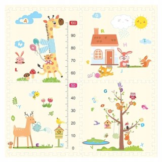 Luxma Gruba mata piankowa Eva duże puzzle pankowe 120x120x 1cm 4szt miarka EM2001
