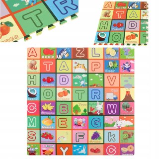 Luxma Gruba mata piankowa Eva duże puzzle pankowe 120x120x 1cm alfabet EM2002O
