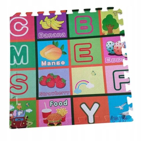 Luxma Gruba mata piankowa Eva duże puzzle pankowe 120x120x 1cm alfabet EM2002O Luxma Gruba mata piankowa Eva duże puzzle pankowe 120x120x 1cm alfabet EM2002O