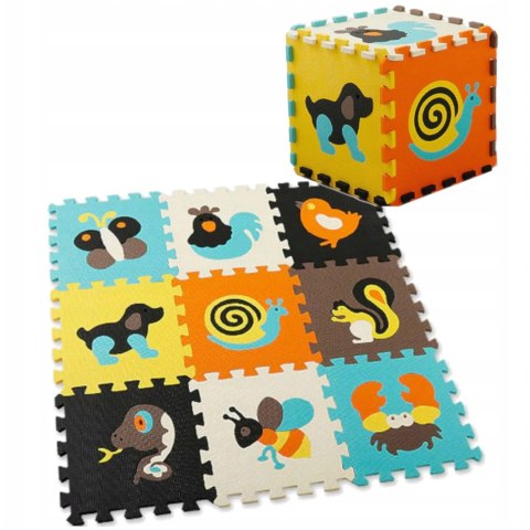 Luxma Grube Puzzle piankowe mata eva 9 szt zwierzątka 38