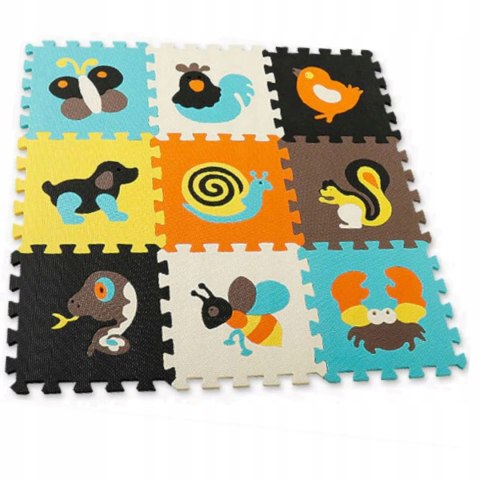 Luxma Grube Puzzle piankowe mata eva 9 szt zwierzątka 38