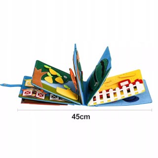 Luxma Książeczka filcowa odczepiane elementy tablica 3D domek farma JP-1001