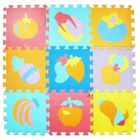 Luxma Puzzle piankowe mata 10szt owoce warzywa CB-111 Luxma Puzzle piankowe mata 10szt owoce warzywa CB-111