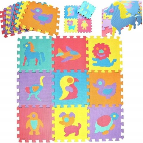 Luxma Puzzle piankowe mata Eva 10szt zwierzęta CB-115 Luxma Puzzle piankowe mata Eva 10szt zwierzęta CB-115