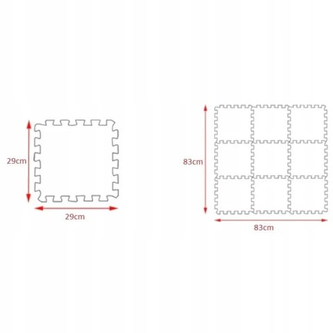 Luxma Puzzle piankowe mata Eva 10szt zwierzęta CB-115 Luxma Puzzle piankowe mata Eva 10szt zwierzęta CB-115