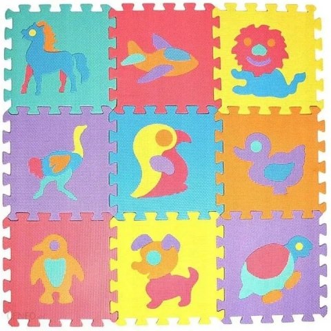 Luxma Puzzle piankowe mata Eva 10szt zwierzęta CB-115 Luxma Puzzle piankowe mata Eva 10szt zwierzęta CB-115
