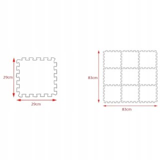 Luxma Puzzle piankowe mata eve 10 szt liczby CB-102
