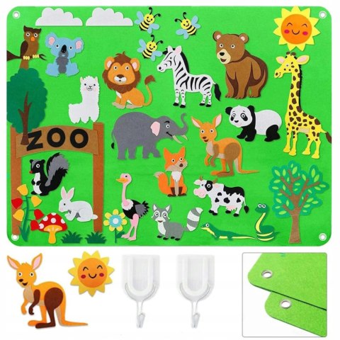 Luxma Tablica filcowa zabawka filcowa mata na rzepy zoo F22 Luxma Tablica filcowa zabawka filcowa mata na rzepy zoo F22