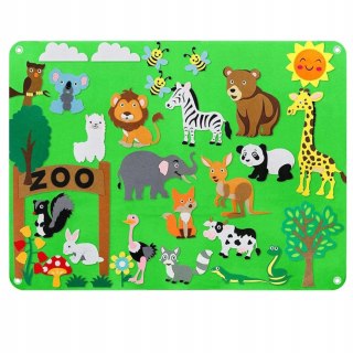 Luxma Tablica filcowa zabawka filcowa mata na rzepy zoo F22