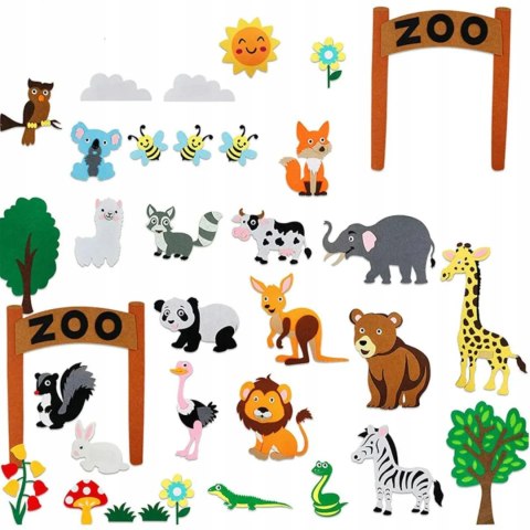 Luxma Tablica filcowa zabawka filcowa mata na rzepy zoo F22 Luxma Tablica filcowa zabawka filcowa mata na rzepy zoo F22