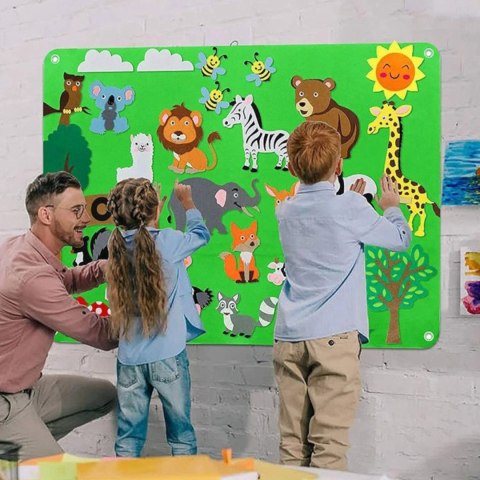 Luxma Tablica filcowa zabawka filcowa mata na rzepy zoo F22 Luxma Tablica filcowa zabawka filcowa mata na rzepy zoo F22