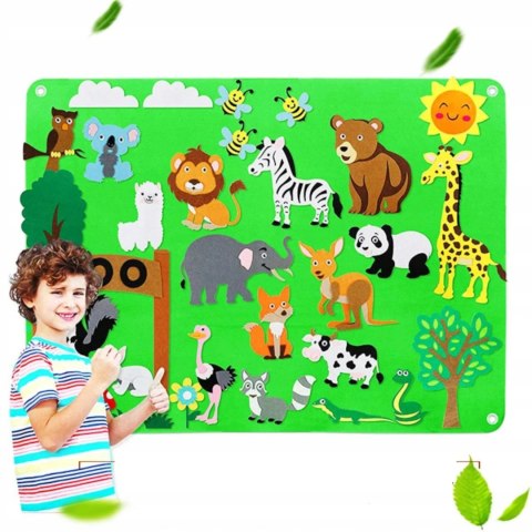 Luxma Tablica filcowa zabawka filcowa mata na rzepy zoo F22 Luxma Tablica filcowa zabawka filcowa mata na rzepy zoo F22