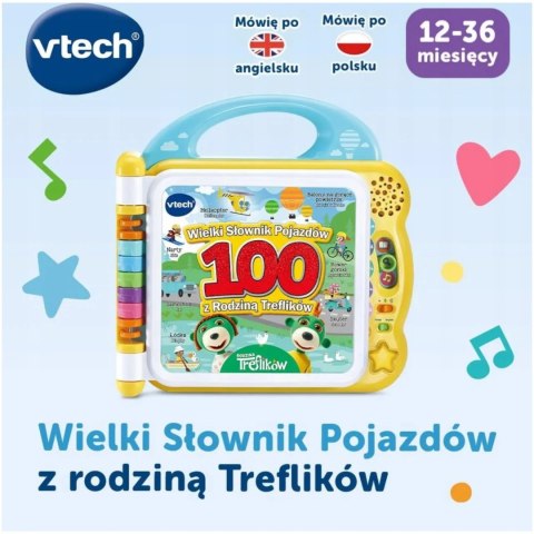 VTech Wielki słownik pojazdów z rodziną Treflików polsko - angielski Vtech 61799 VTech Wielki słownik pojazdów z rodziną Treflików polsko - angielski Vtech 61799