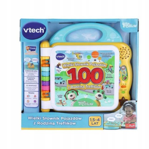 VTech Wielki słownik pojazdów z rodziną Treflików polsko - angielski Vtech 61799 VTech Wielki słownik pojazdów z rodziną Treflików polsko - angielski Vtech 61799
