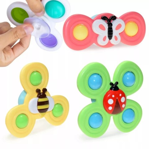 Luxma 3 przyssawki sensoryczne grzechotka spinner ME-042