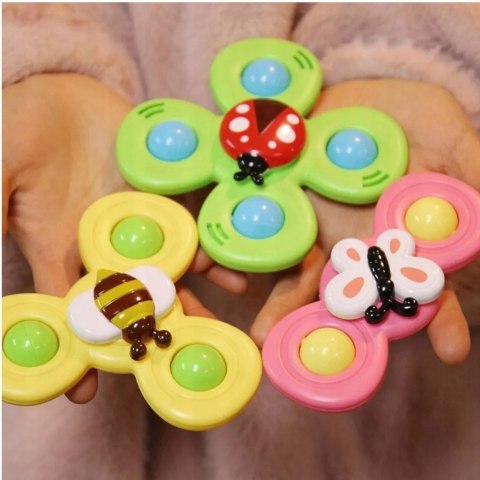 Luxma 3 przyssawki sensoryczne grzechotka spinner ME-042
