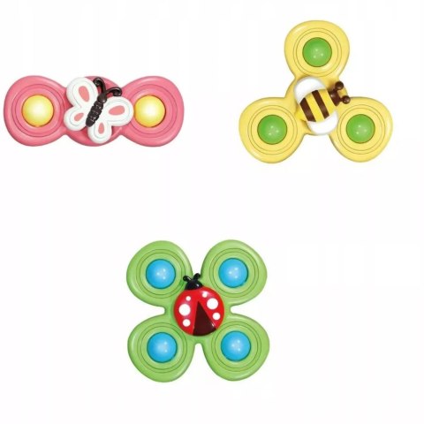 Luxma 3 przyssawki sensoryczne grzechotka spinner ME-042