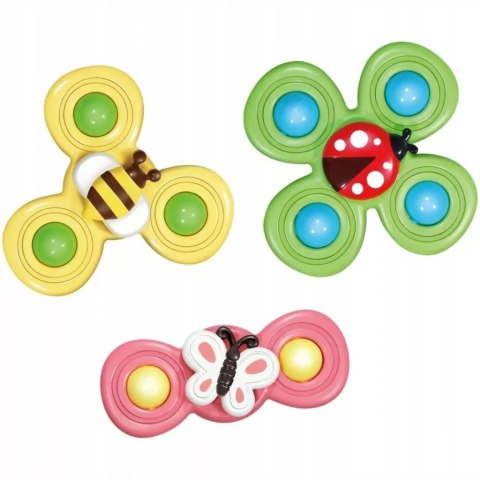 Luxma 3 przyssawki sensoryczne grzechotka spinner ME-042