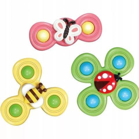 Luxma 3 przyssawki sensoryczne grzechotka spinner ME-042