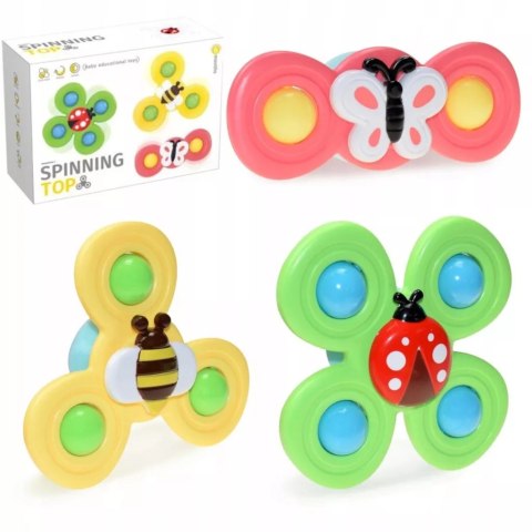 Luxma 3 przyssawki sensoryczne grzechotka spinner ME-042