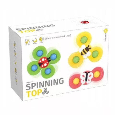 Luxma 3 przyssawki sensoryczne grzechotka spinner ME-042