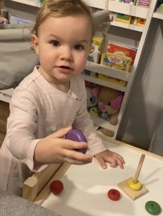 Luxma Sorter drewniany tęczowa wieża piramida kolor SC-2