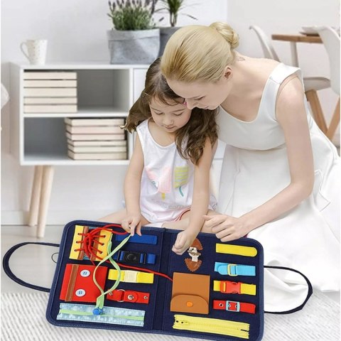 Luxma Tablica manipulacyjna książeczka filcowa edukacyjna składana F45N Luxma Tablica manipulacyjna książeczka filcowa edukacyjna składana F45N
