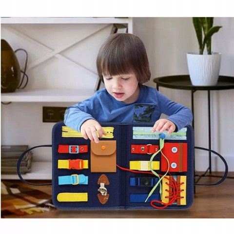 Luxma Tablica manipulacyjna książeczka filcowa edukacyjna składana F45N Luxma Tablica manipulacyjna książeczka filcowa edukacyjna składana F45N