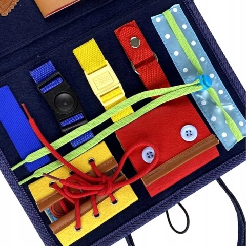 Luxma Tablica manipulacyjna książeczka filcowa edukacyjna składana F45N Luxma Tablica manipulacyjna książeczka filcowa edukacyjna składana F45N