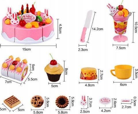 Luxma Tort urodzinowy do krojenia na rzepy 75 EL 889-19R Luxma Tort urodzinowy do krojenia na rzepy 75 EL 889-19R