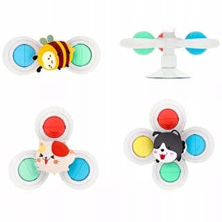 Luxma Zestaw 3 przyssawki sensoryczne grzechotka top spinner dla dzieci 168JT-7