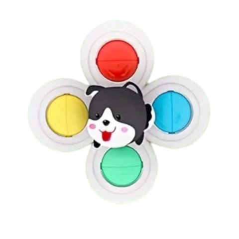Luxma Zestaw 3 przyssawki sensoryczne grzechotka top spinner dla dzieci 168JT-7