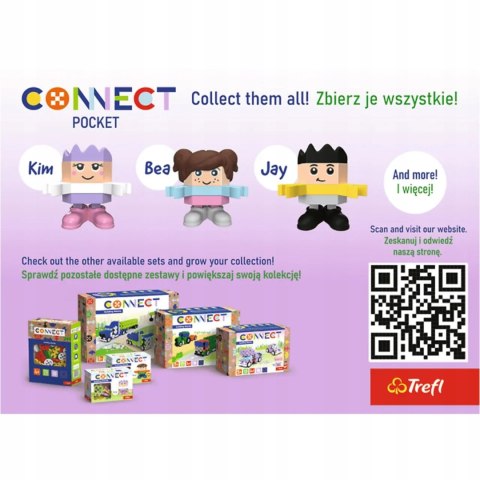 Trefl Zestaw klocków Connect - Pocket Girl: Zoe 35 elementów 4+ Trefl 61980 Trefl Zestaw klocków Connect - Pocket Girl: Zoe 35 elementów 4+ Trefl 61980
