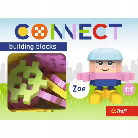 Trefl Zestaw klocków Connect - Pocket Girl: Zoe 35 elementów 4+ Trefl 61980 Trefl Zestaw klocków Connect - Pocket Girl: Zoe 35 elementów 4+ Trefl 61980