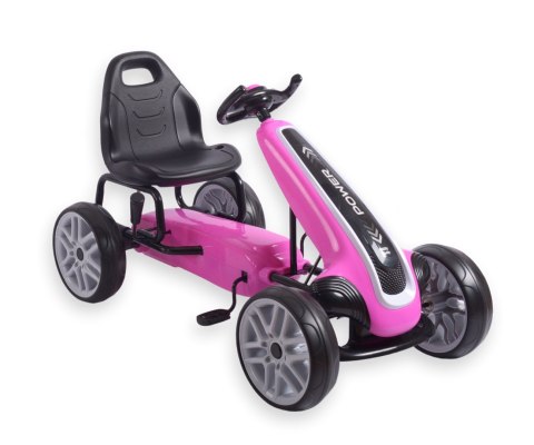 Milly Mally Milly Mally Gokart na pedały Power Pink Milly Mally Milly Mally Gokart na pedały Power Pink