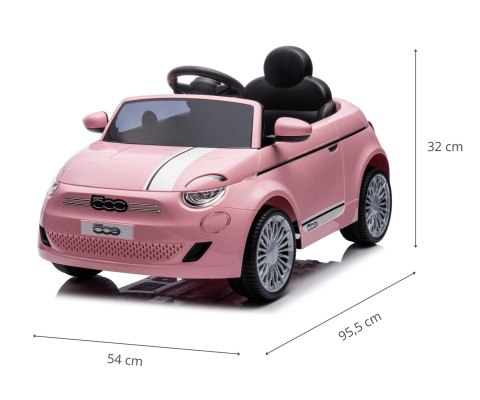 Milly Mally Milly Mally Pojazd na akumulator Fiat 500e Pink