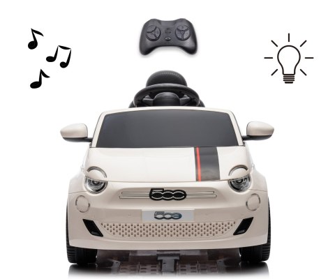 Milly Mally Milly Mally Pojazd na akumulator Fiat 500e White
