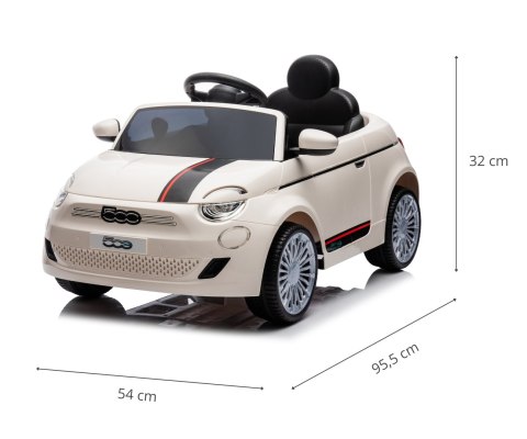 Milly Mally Milly Mally Pojazd na akumulator Fiat 500e White
