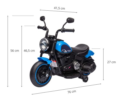 Milly Mally Milly Mally Pojazd na akumulator Motocykl Eagle Blue Milly Mally Milly Mally Pojazd na akumulator Motocykl Eagle Blue