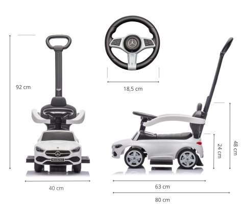 Milly Mally Milly Mally Pojazd z rączką MERCEDES C-Class White Milly Mally Milly Mally Pojazd z rączką MERCEDES C-Class White