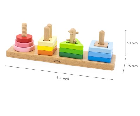 Viga Viga 44685 Klocki z sorterem kształtów - figury geometryczne