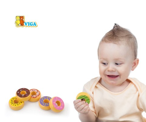Viga Viga 51604 Zestaw 6 drewnianych donatów Viga Viga 51604 Zestaw 6 drewnianych donatów