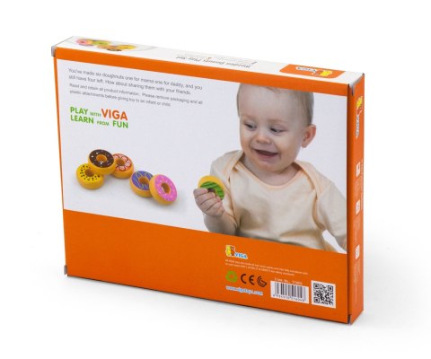 Viga Viga 51604 Zestaw 6 drewnianych donatów Viga Viga 51604 Zestaw 6 drewnianych donatów