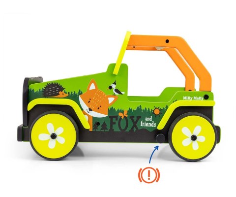 Milly Mally Zabawka Chodzik-Pchacz dla dzieci Explorer Fox and Friends