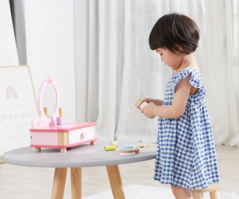 Viga Viga 44571 Drewniana toaletka z lustrem i akcesoriami