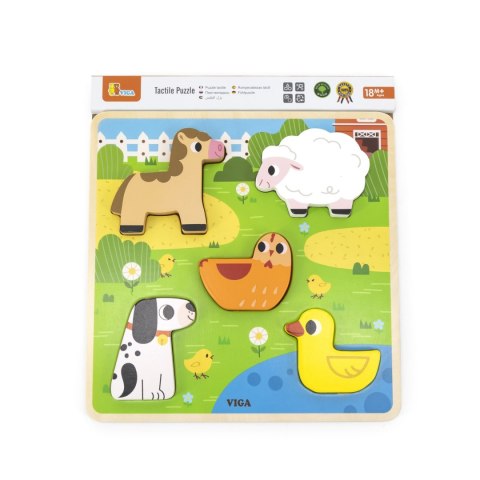 Viga Viga 44662 Drewniane puzzle - Farma