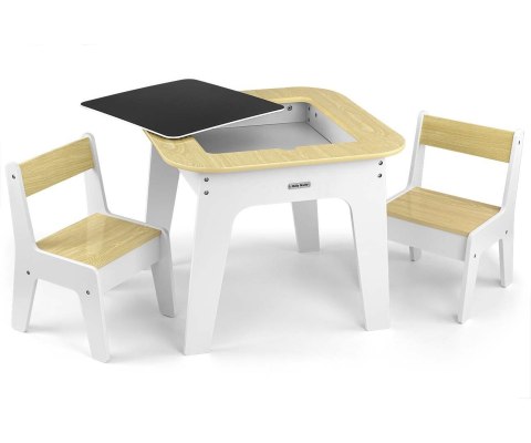 Milly Mally Milly Mally Zestaw mebli Olaf Blocks - Stolik i dwa krzesełka White