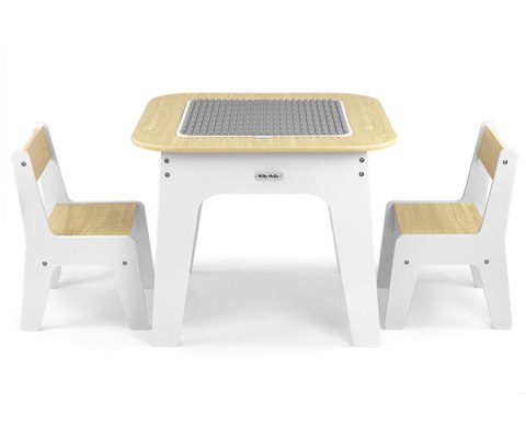 Milly Mally Milly Mally Zestaw mebli Olaf Blocks - Stolik i dwa krzesełka White