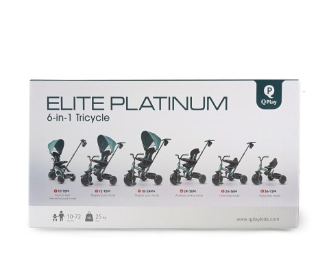 Qplay Qplay Rowerek Trójkołowy Elite Platinum Grey