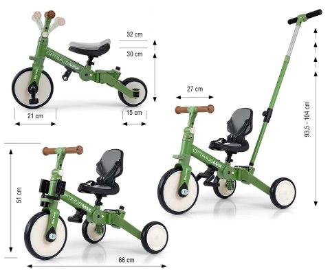 Milly Mally Milly Mally Rowerek 5w1 Optimus Max Green